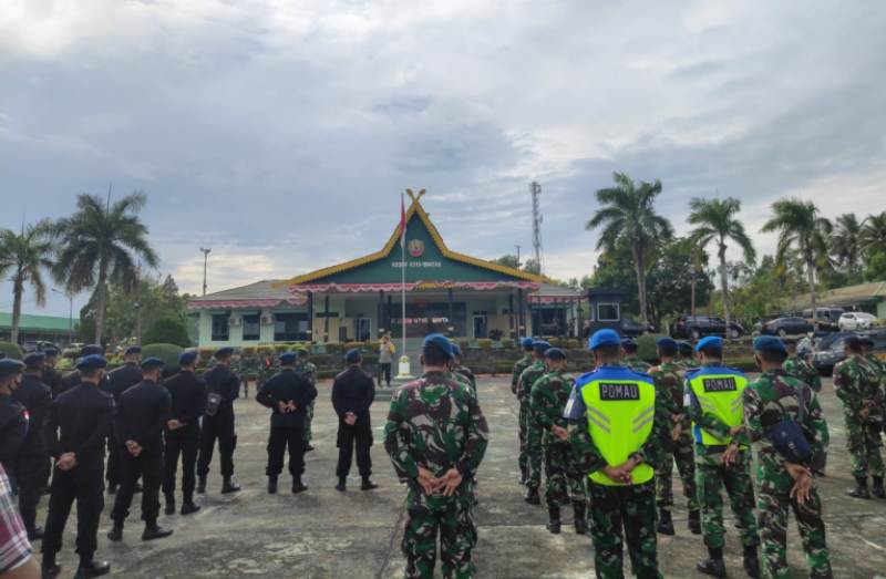 Kapolres Tanjungpinang Pimpin Apel Gabungan TNI-POLRI Kesiapan Pengamanan Unjuk Rasa di Kota Tanjungpinang